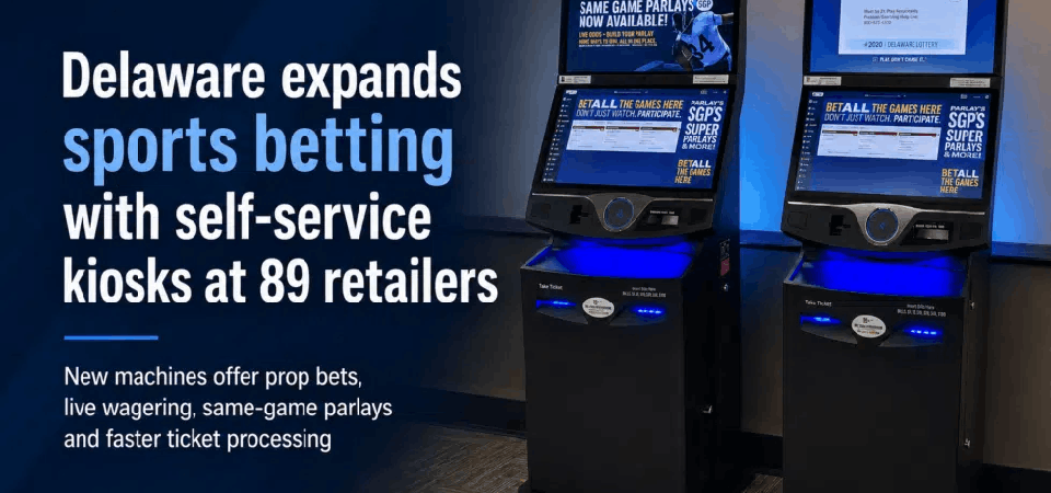 Delaware Launches Sports Betting Kiosks at 89 Lottery Retailers